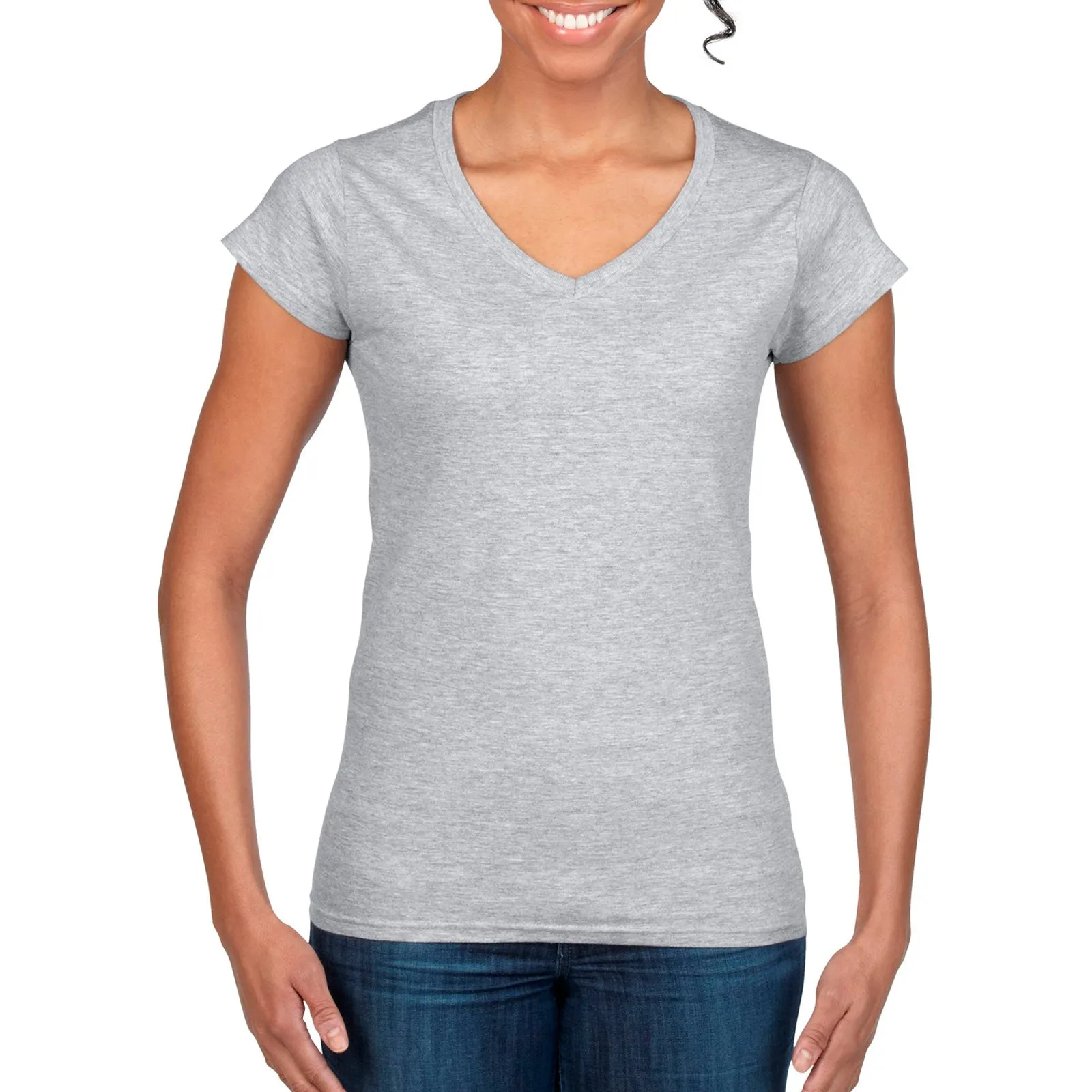 Ladies' Fitted Softstyle V-Neck T-Shirt