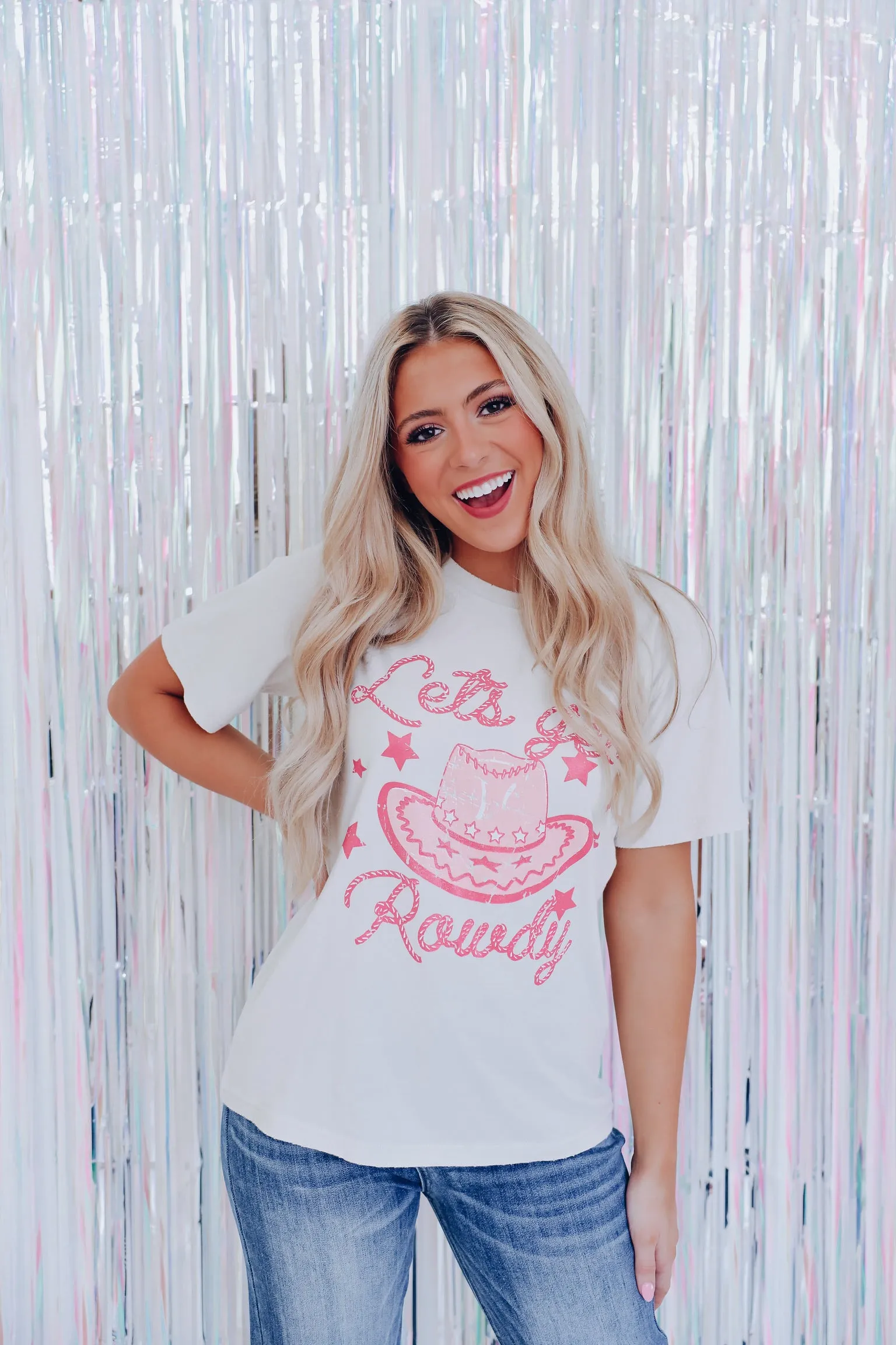 Let's Get Rowdy Graphic Tee - Stone