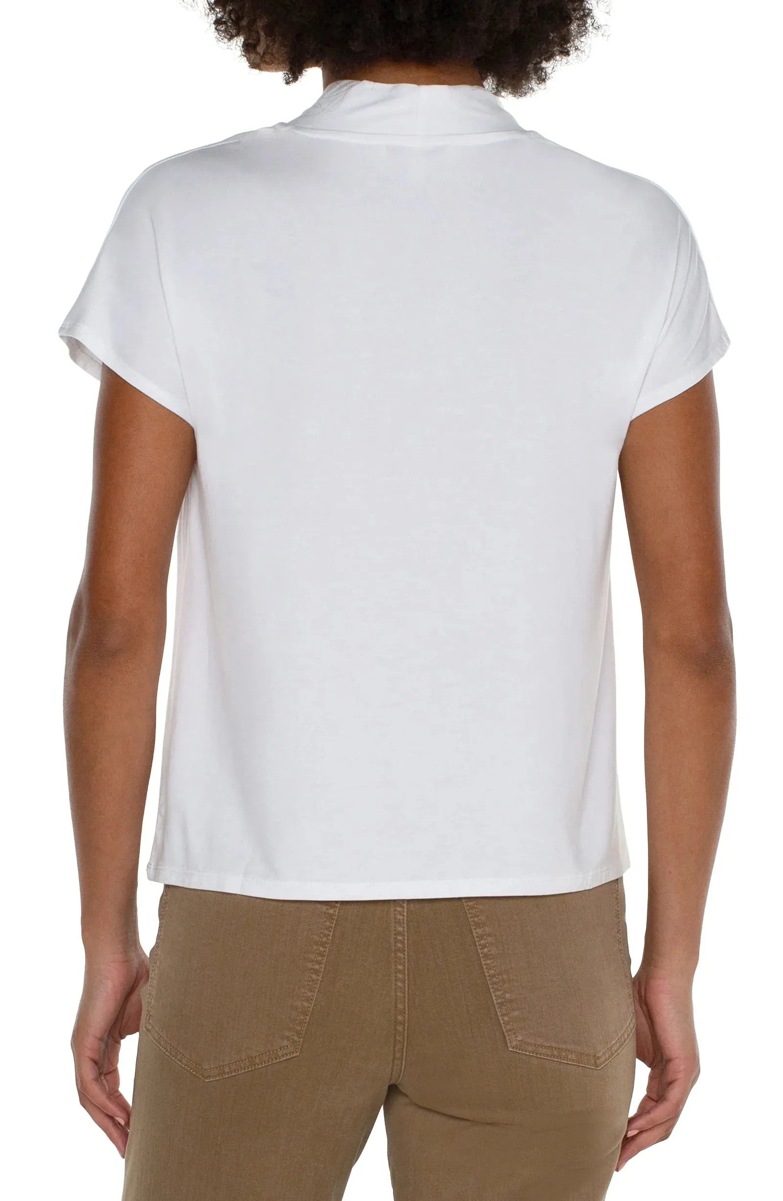 Liverpool Shawl Collar Tee White