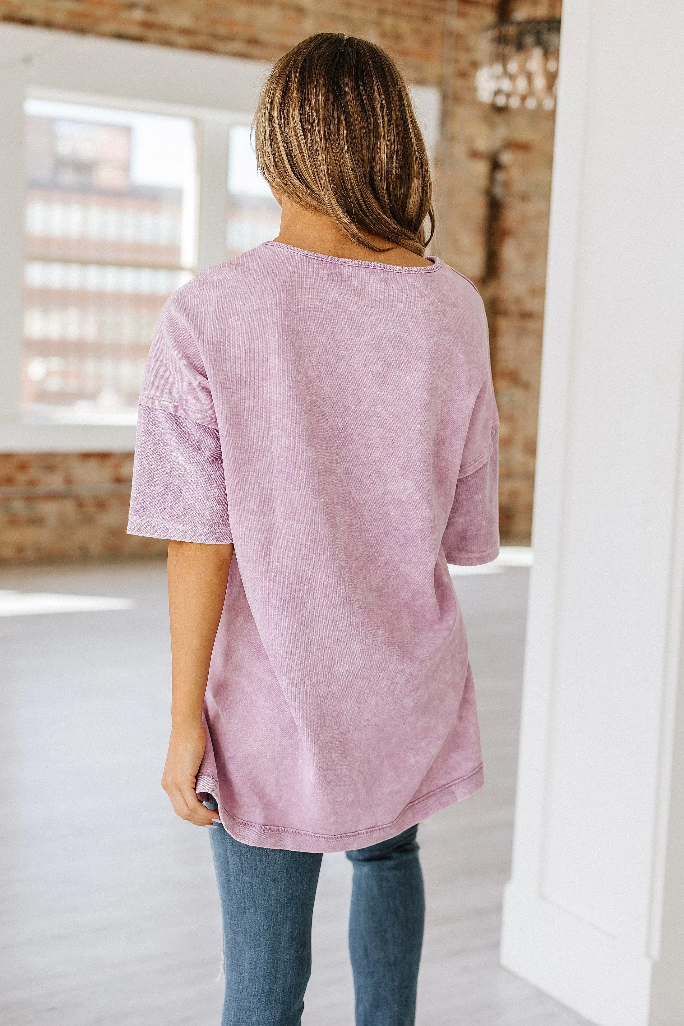 Macy Exposed Seam Oversized Tee | S-2XL