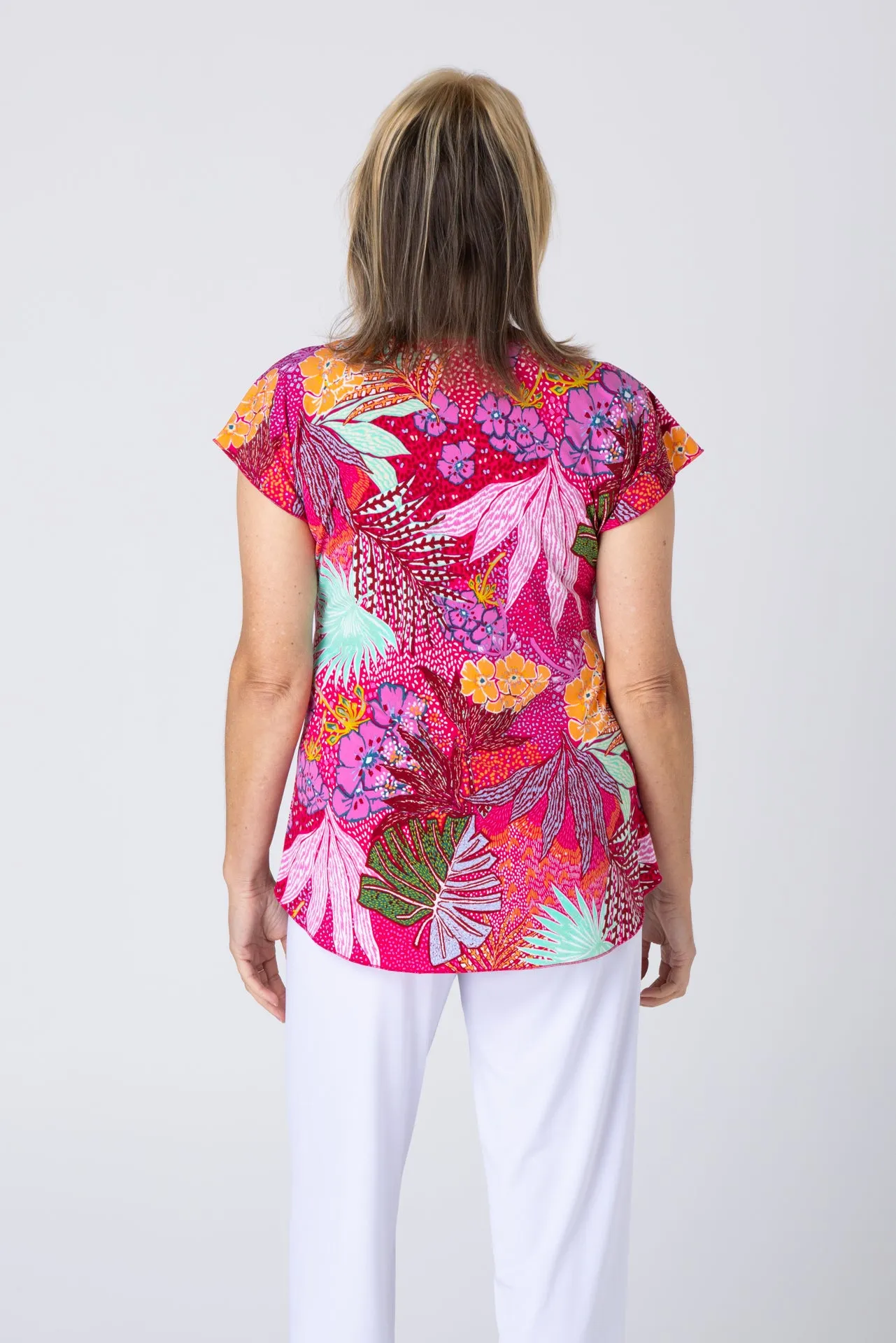 Maui Print Short Sleeve Jersey Top