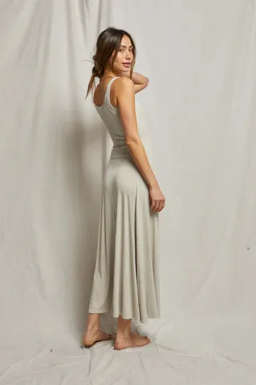 MIMI RIBBED MAXI DRESS OATMEAL