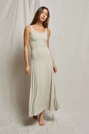 MIMI RIBBED MAXI DRESS OATMEAL