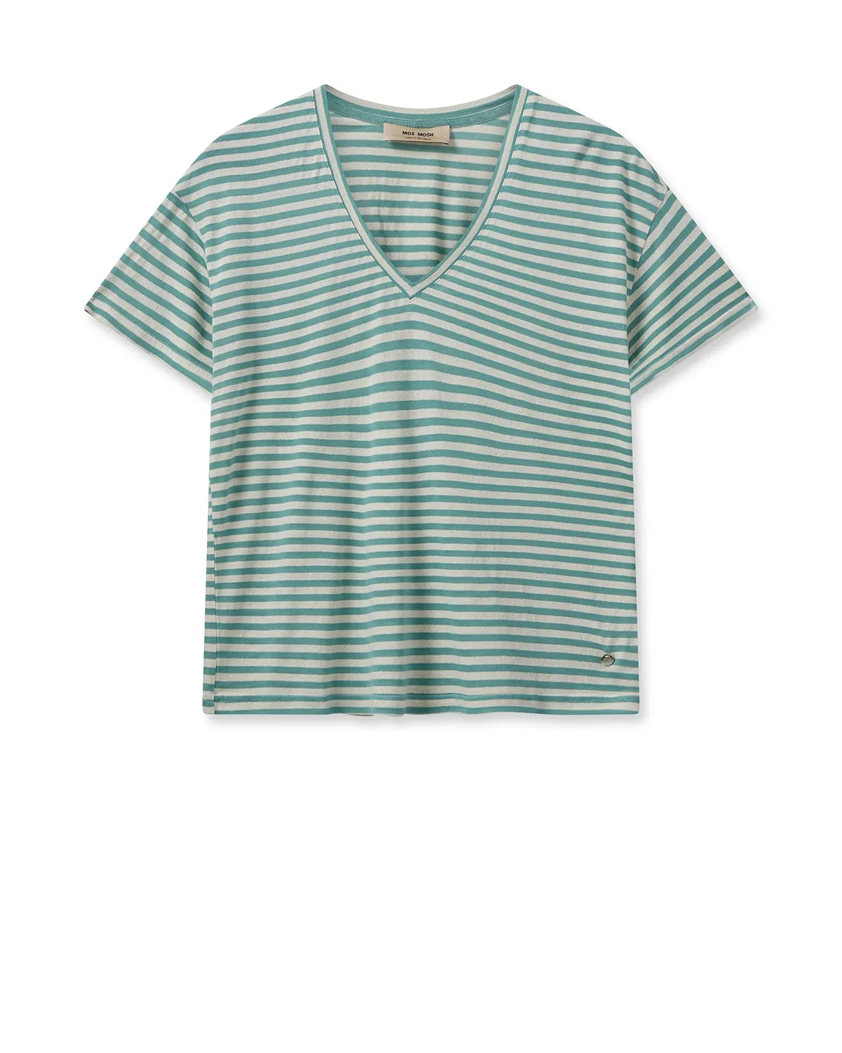 MOS MOSH | Jill V-SS Stripe Tee 159200