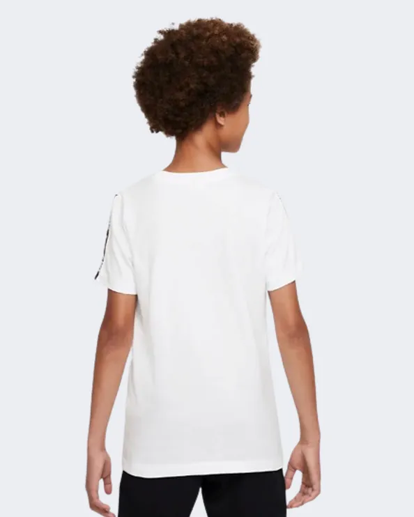 Nike Sportswear Repeat Boys Lifestyle T-Shirt White/Black Dx2300-100