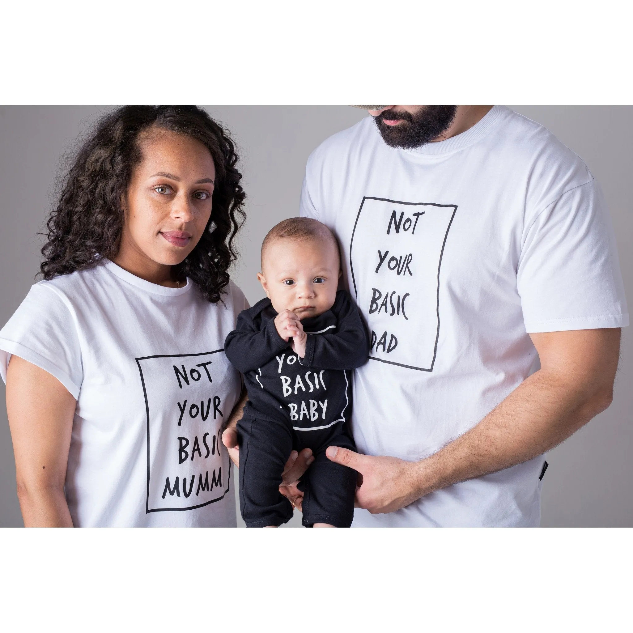 'Not Your Basic Mumma' Womans T-Shirt Black