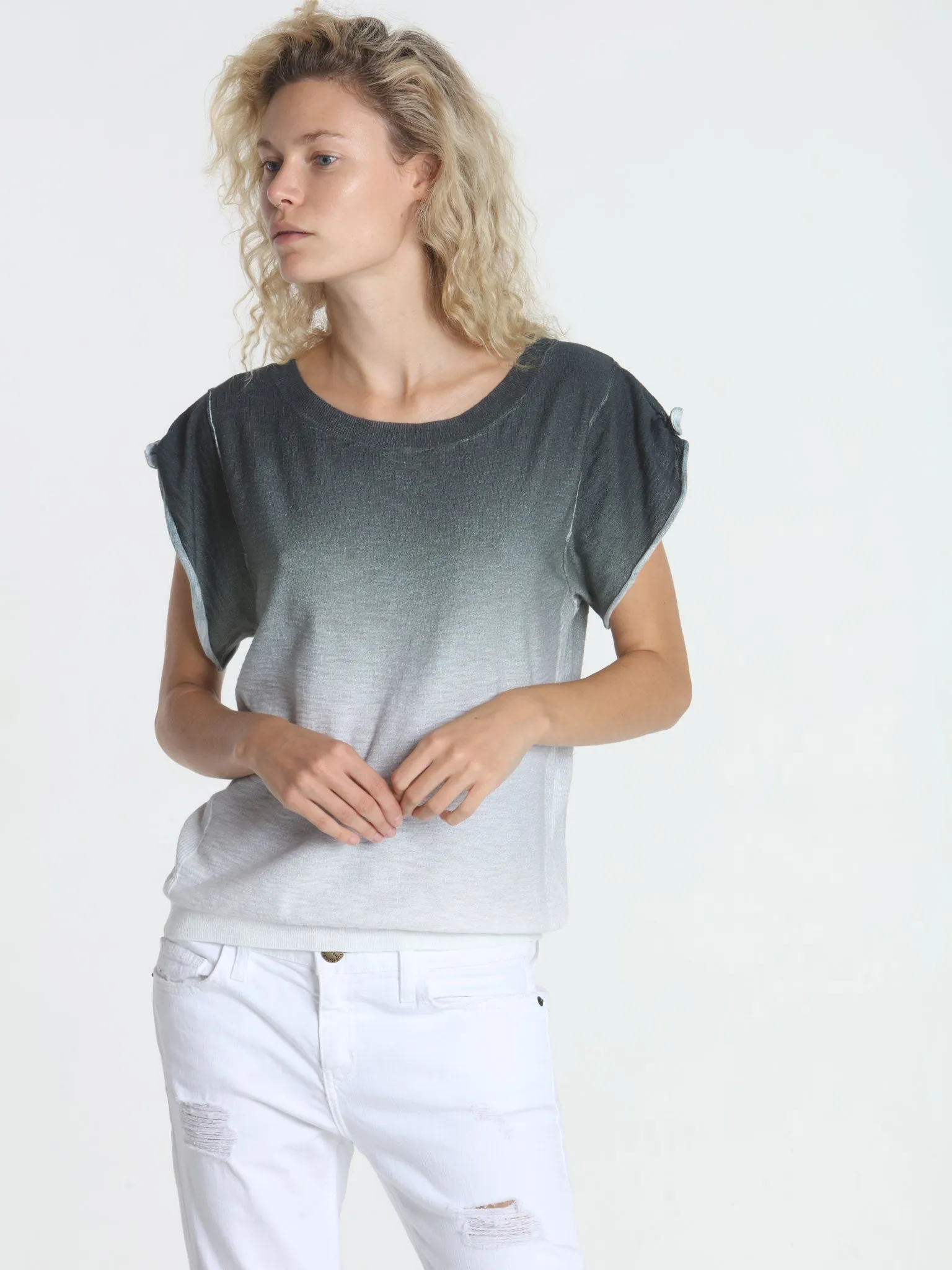 Ombre Tie Tee - Smokey