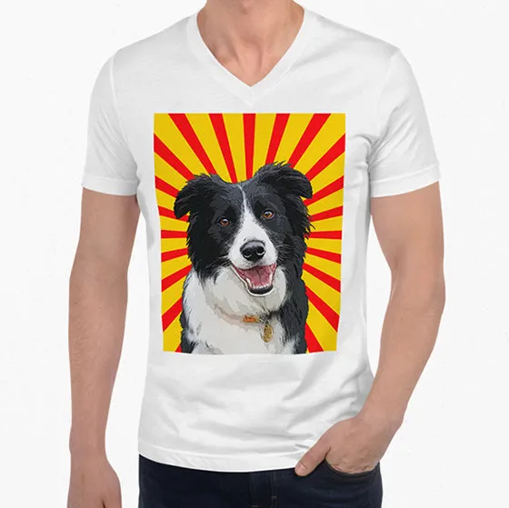 Original Pet Pop Art Mens V-neck