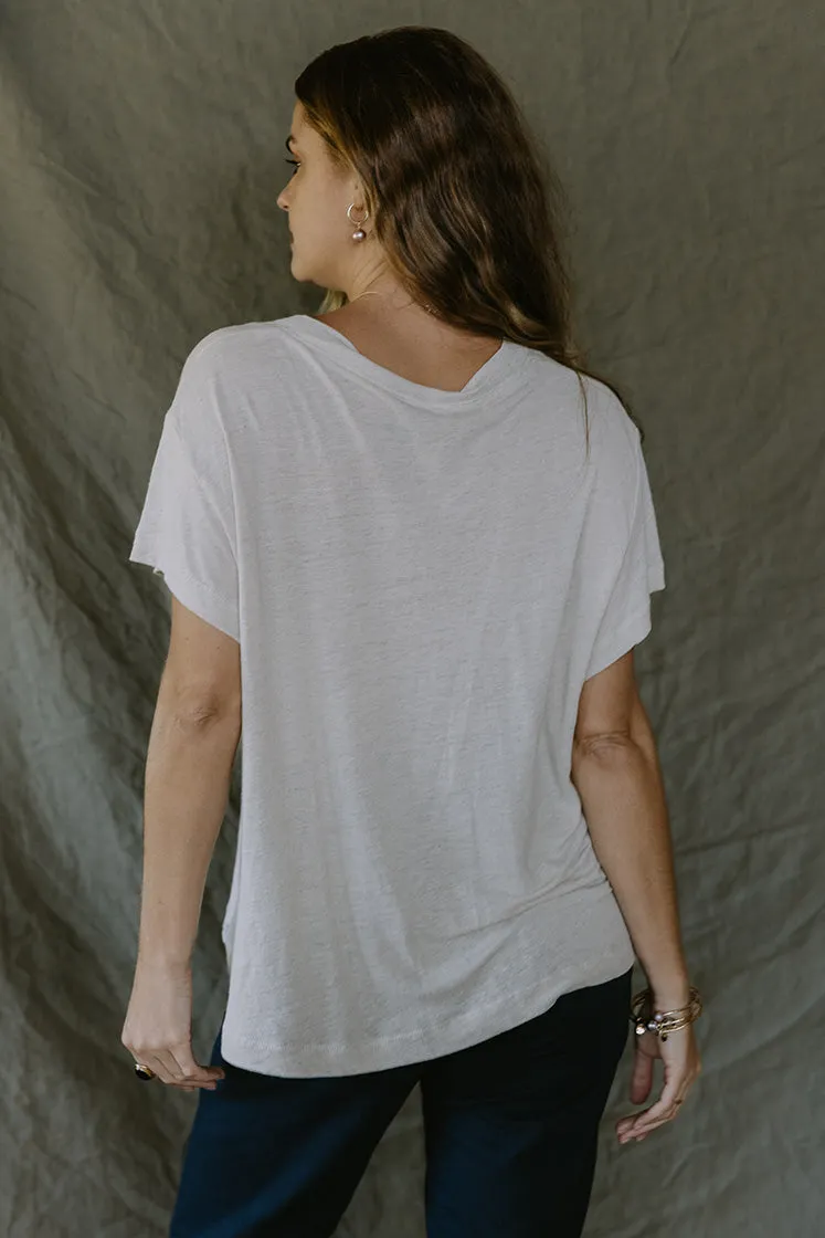 Oversized V-Neck Tee - Opal