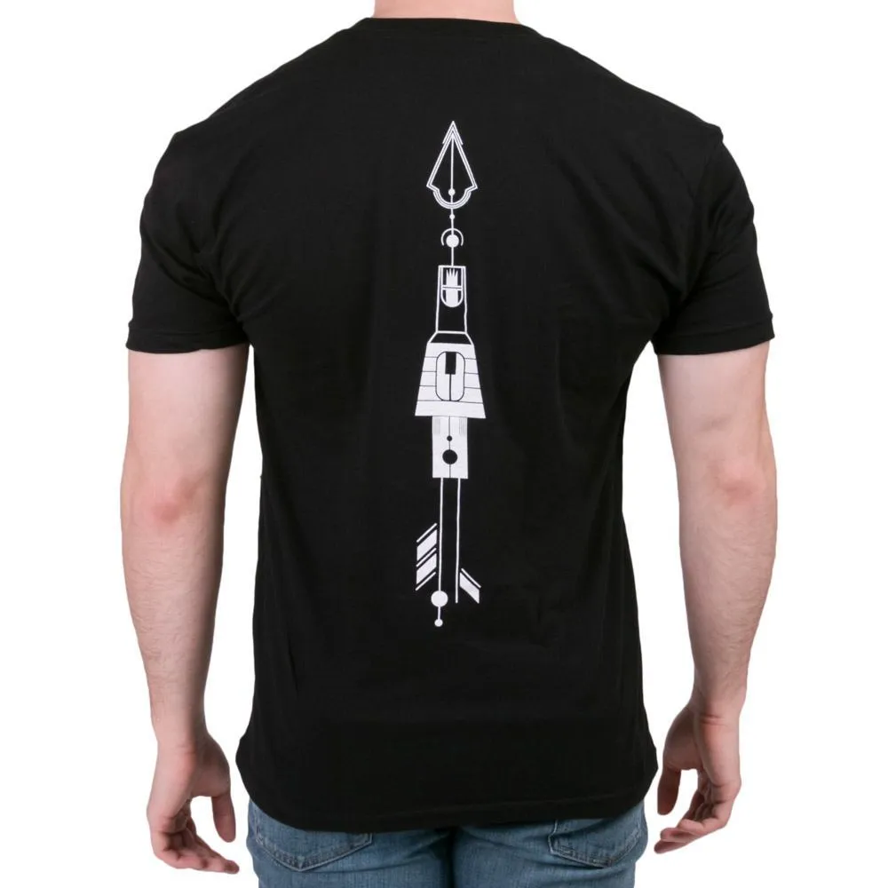 Peak Needle Onyx Unisex Black Tee