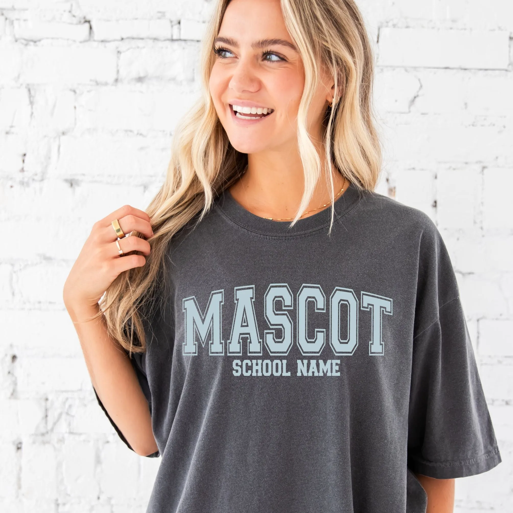 Personalized School Mascot Comfort Colors Tee