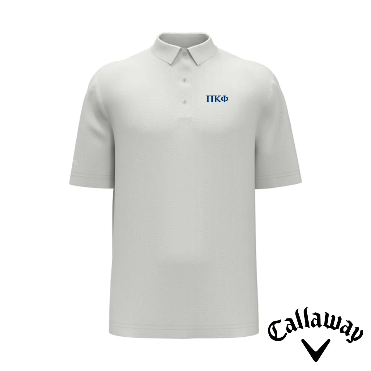 Pi Kapp White Callaway Greek Letter Golf Polo