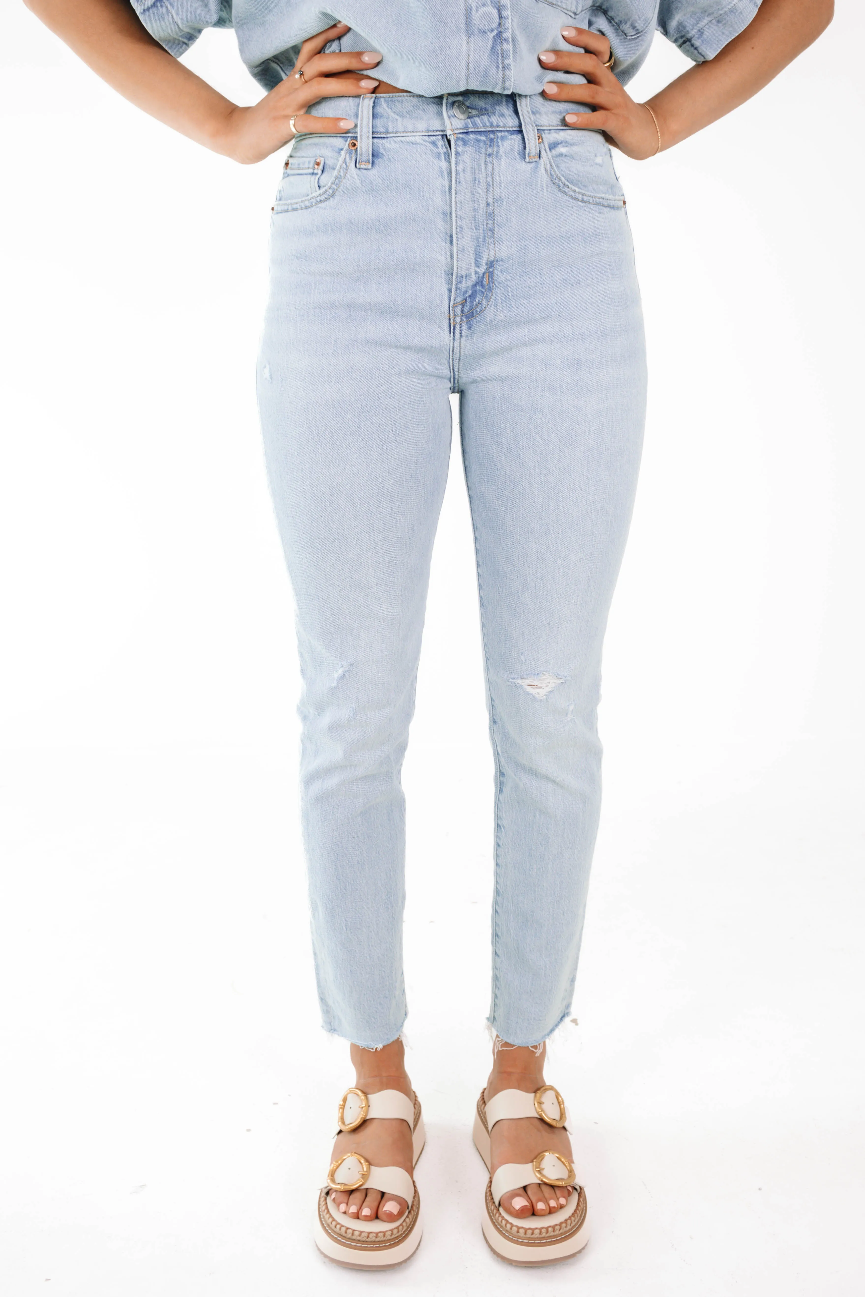 Pistola Kate High Rise Slim Straight Jeans - Monaco