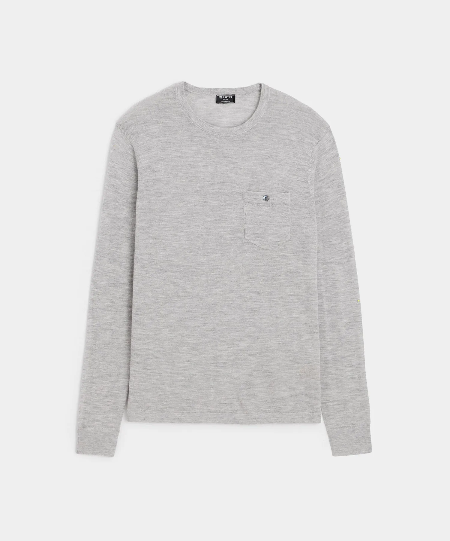 Premium Cashmere Pocket Tee in Oxford Grey