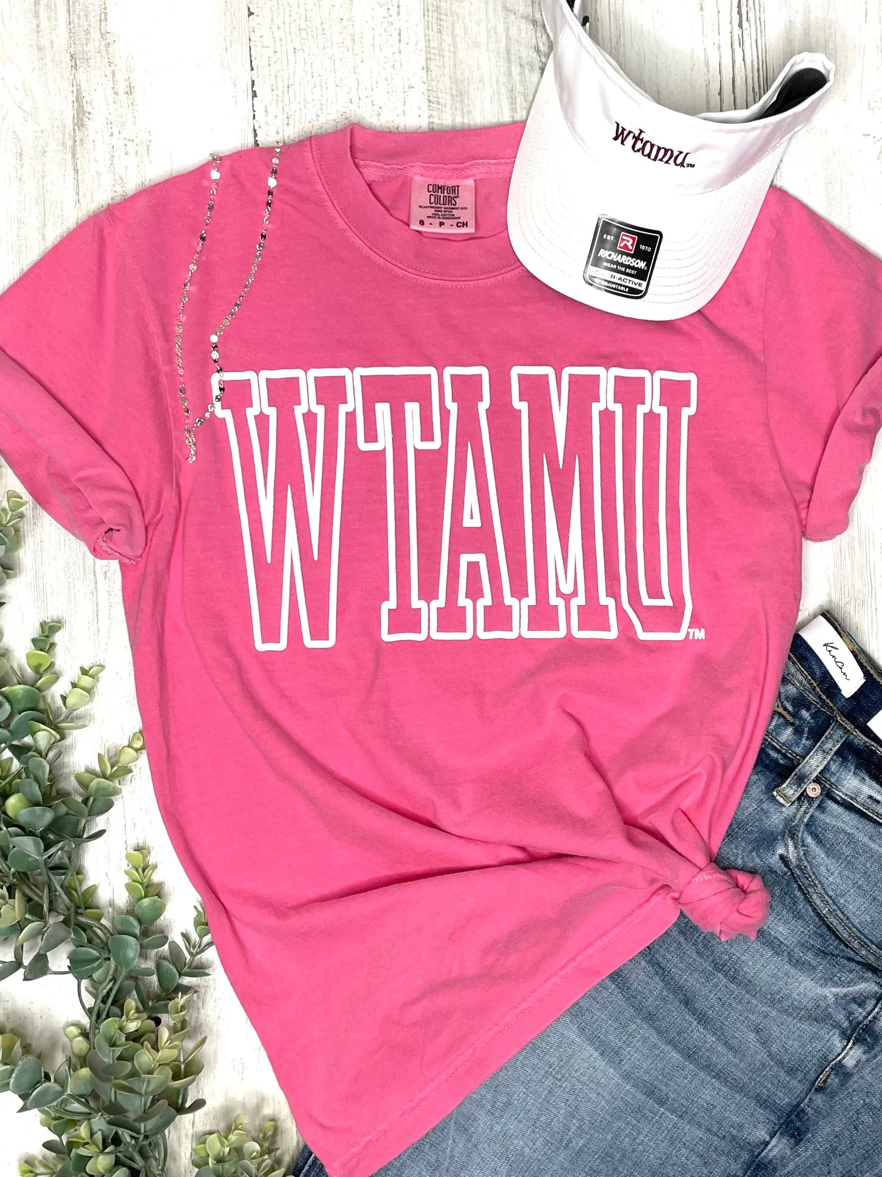 Puff WTAMU Outline Pink Tee