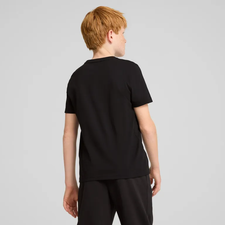 PUMA KID'S ESSENTIAL 2TONE LOGO BLACK TEE