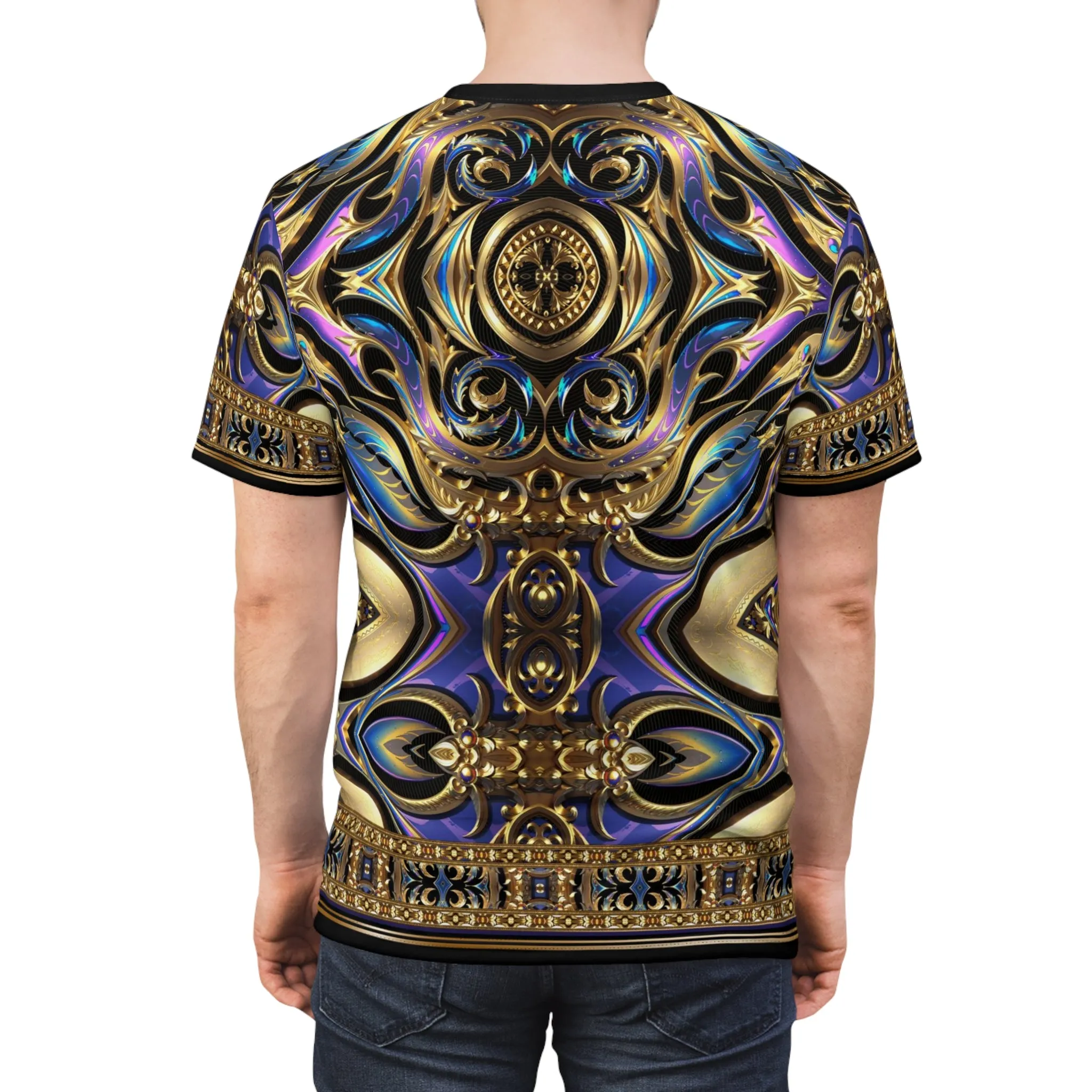 Purple Gold Unisex T-Shirt All Over Print Tee Iridescent Unisex T-Shirt | D20220