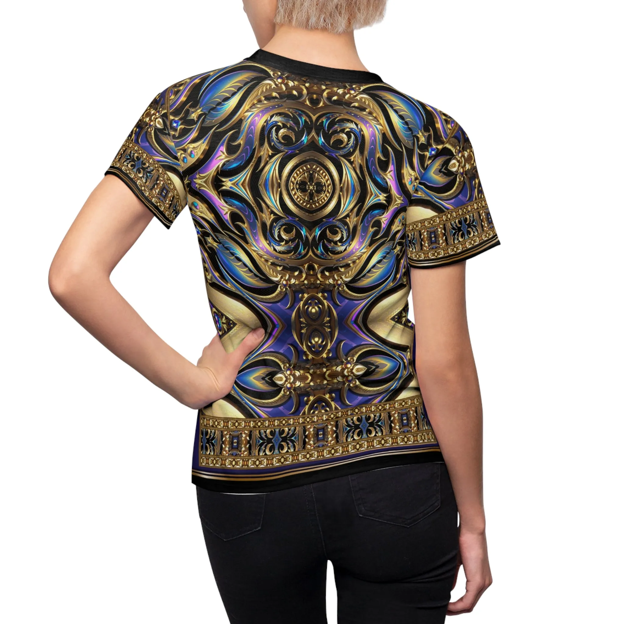 Purple Gold Unisex T-Shirt All Over Print Tee Iridescent Unisex T-Shirt | D20220