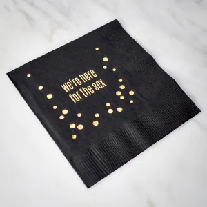 "Here for the Sex" Baby Shower Napkin