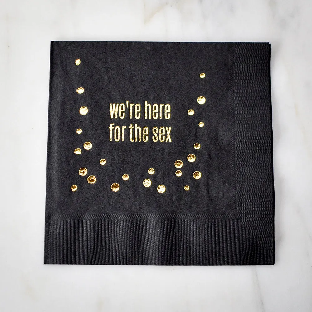 "Here for the Sex" Baby Shower Napkin