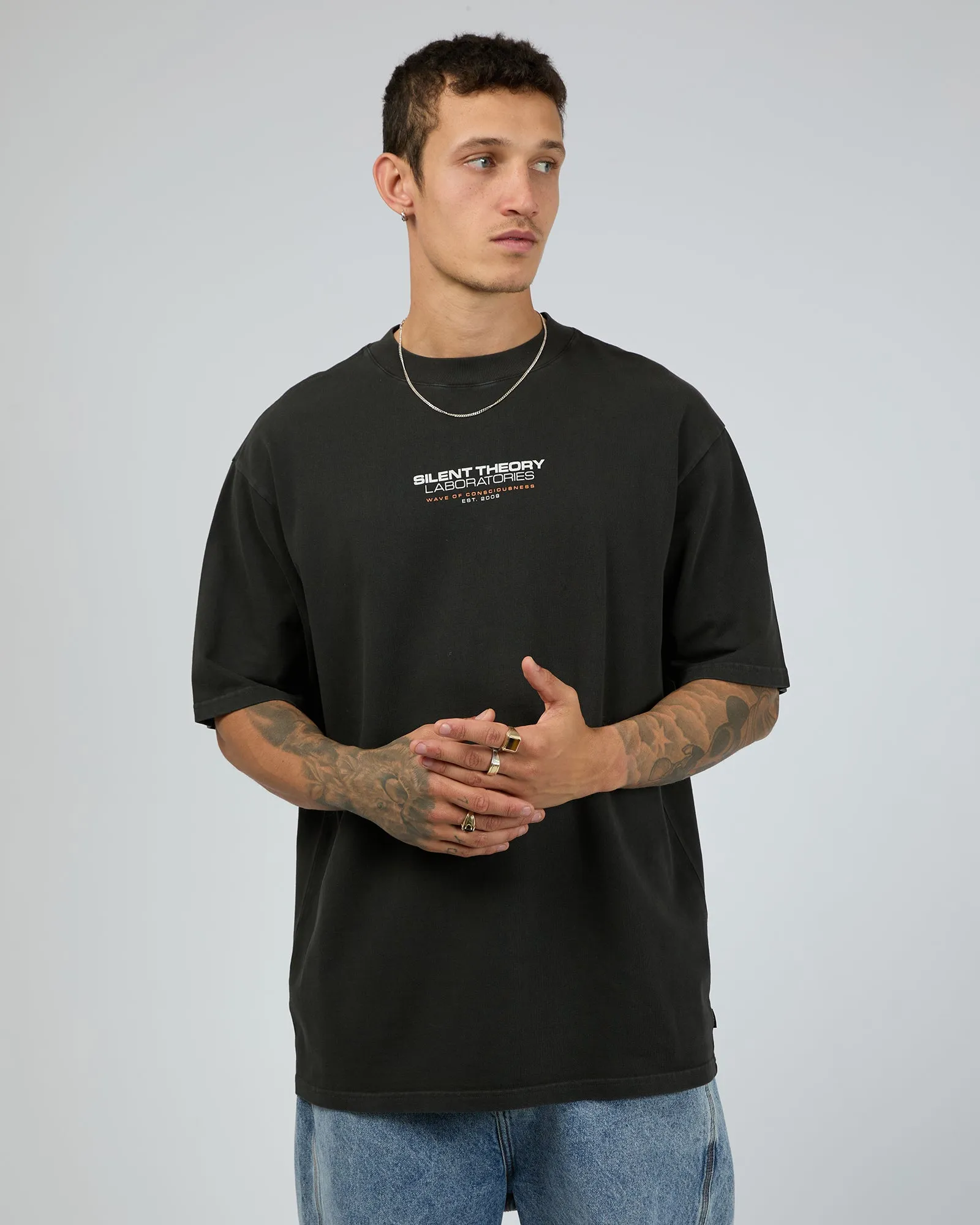 Ride The Wave Tee Washed Black