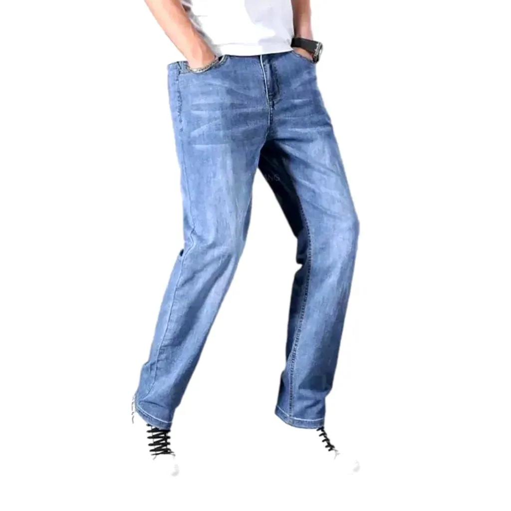 Sanded thin jeans
 for men