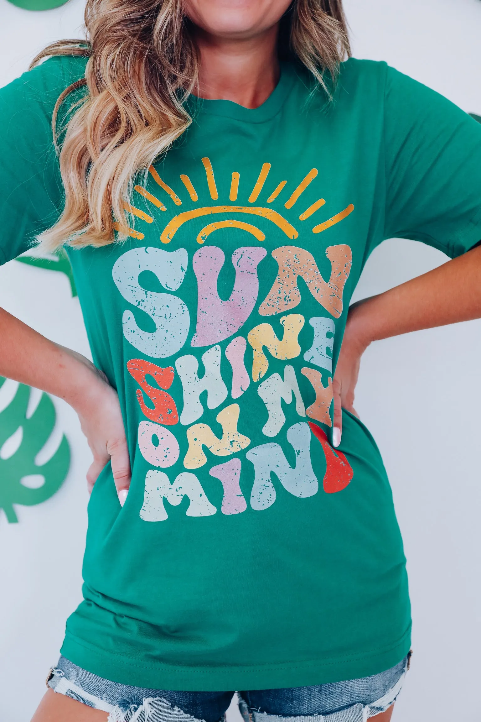 Sunshine On My Mind Graphic Tee - Green