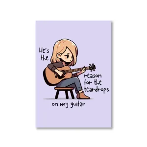 Taylor Swift Poster - Tear Drops On My Guitar