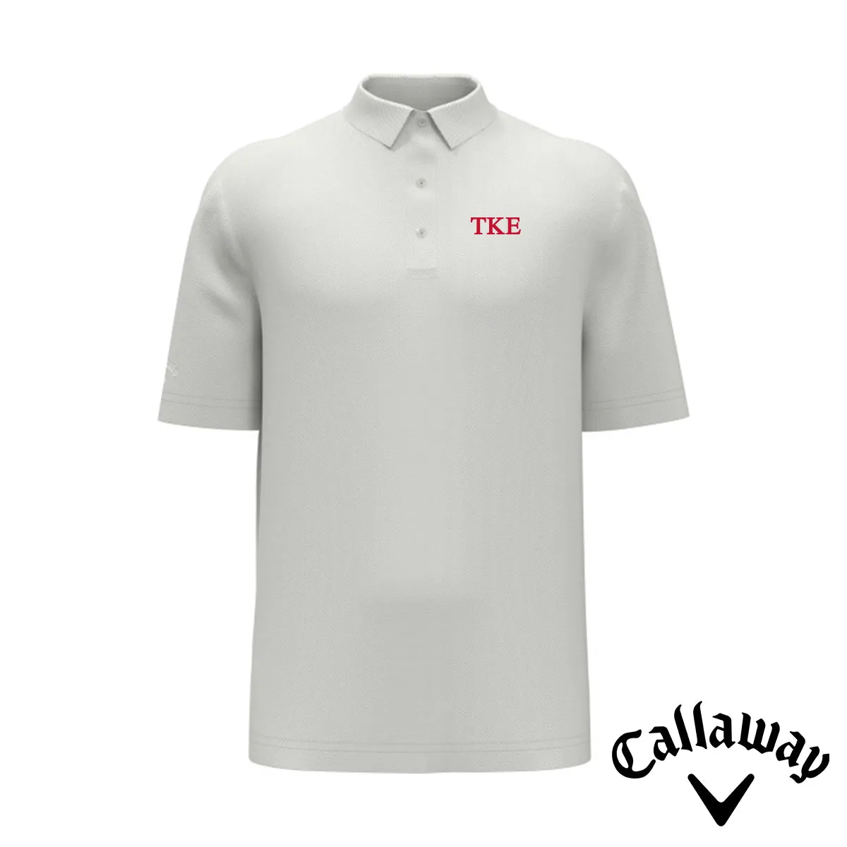 TKE White Callaway Greek Letter Golf Polo