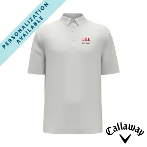 TKE White Callaway Greek Letter Golf Polo