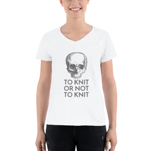 To Knit Or Not To Knit (t-shirt, V-neck)