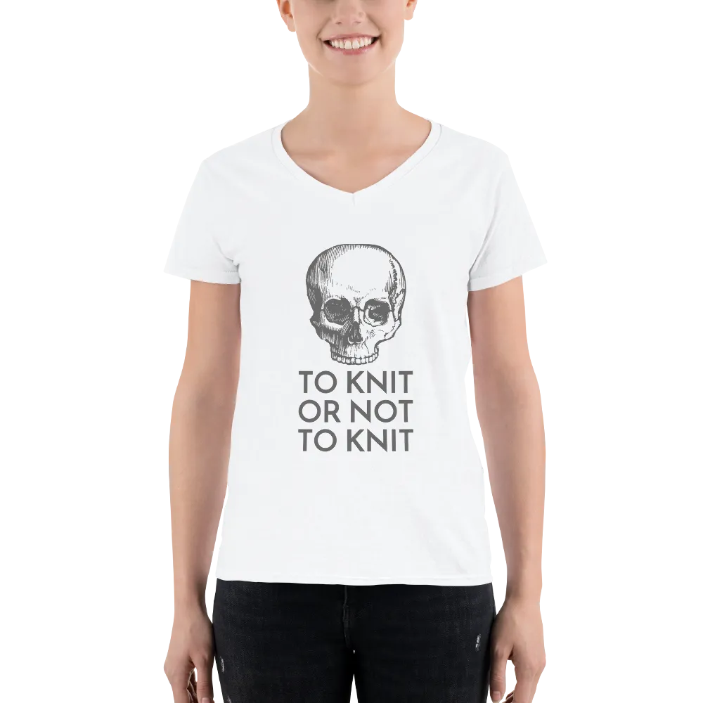 To Knit Or Not To Knit (t-shirt, V-neck)