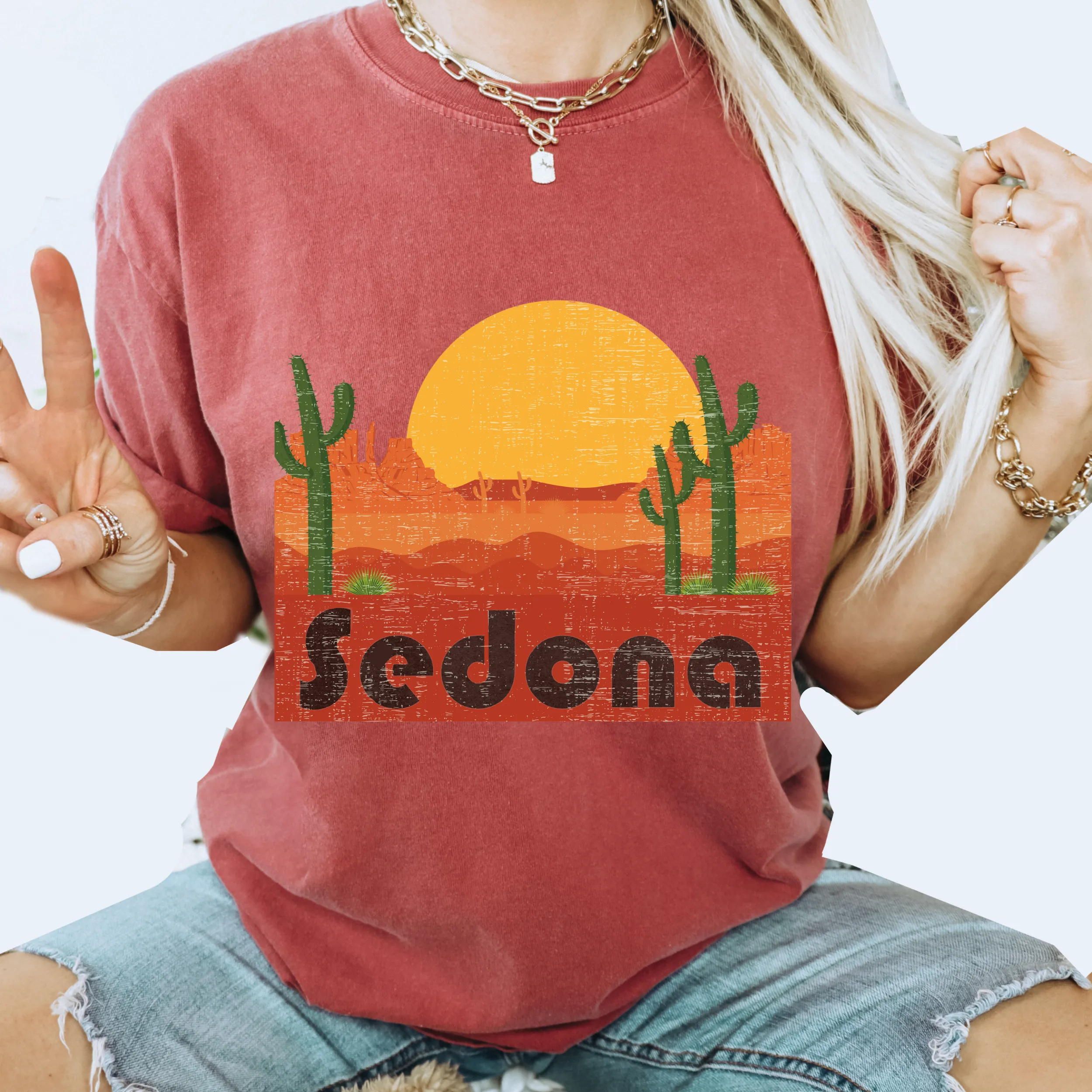 Trendy Sedona Unisex Comfort Colors® T-shirt, Women's Sedona, Arizona Travel, Adventure Tee, Spring or Summer Travel T-Shirt, Hiking or Camping Tee