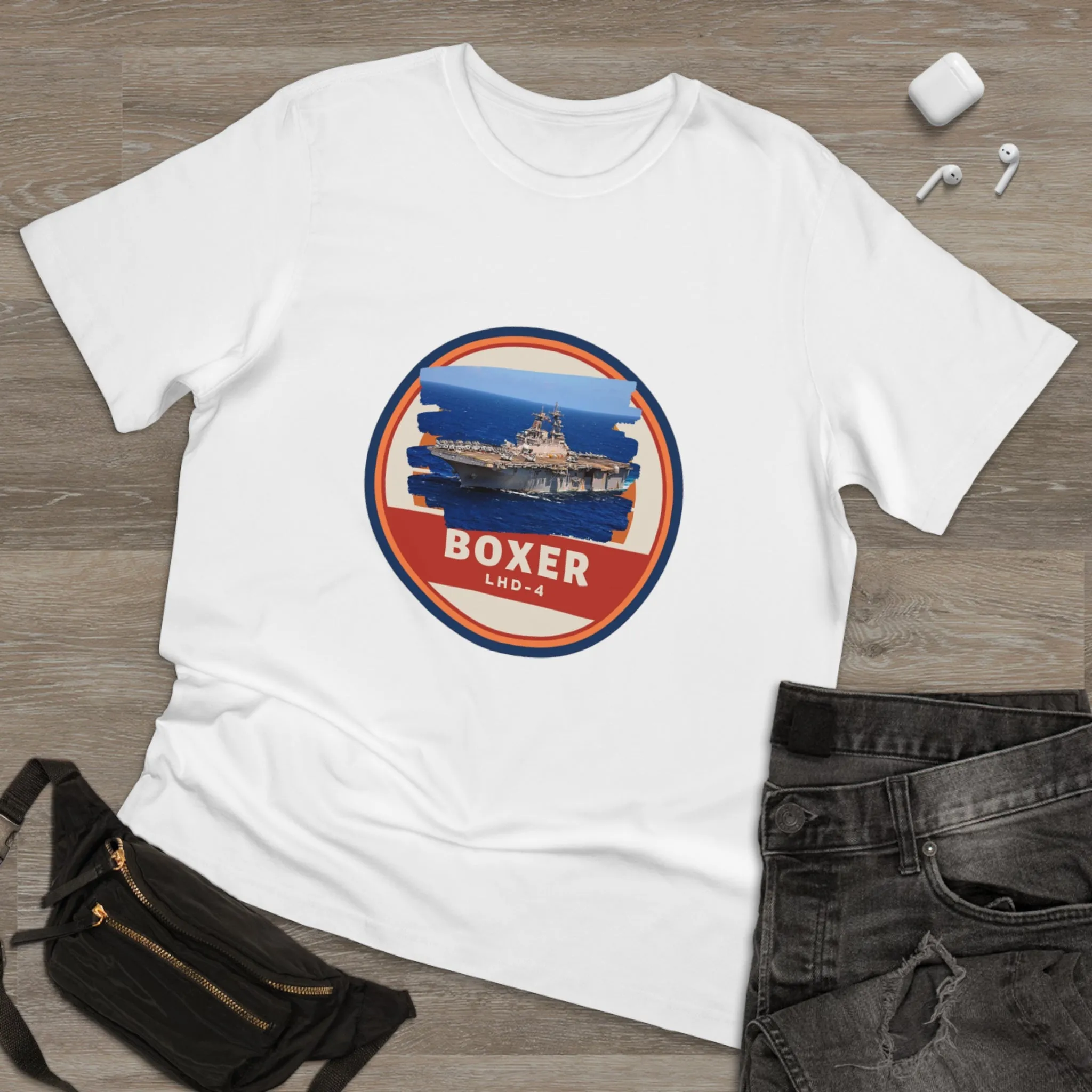 USS Boxer LHD-4 United States Ships POD Unisex Deluxe T-shirt