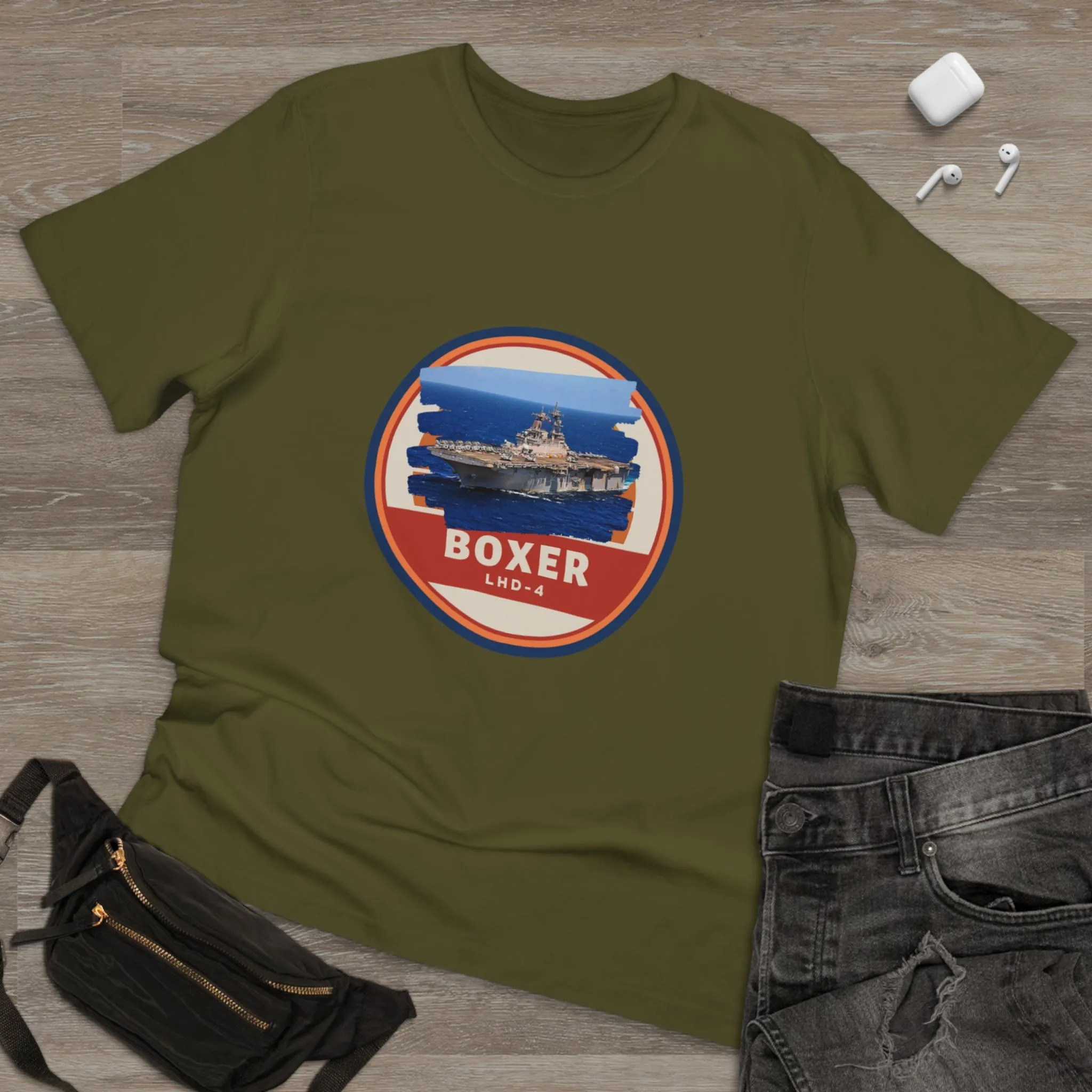 USS Boxer LHD-4 United States Ships POD Unisex Deluxe T-shirt