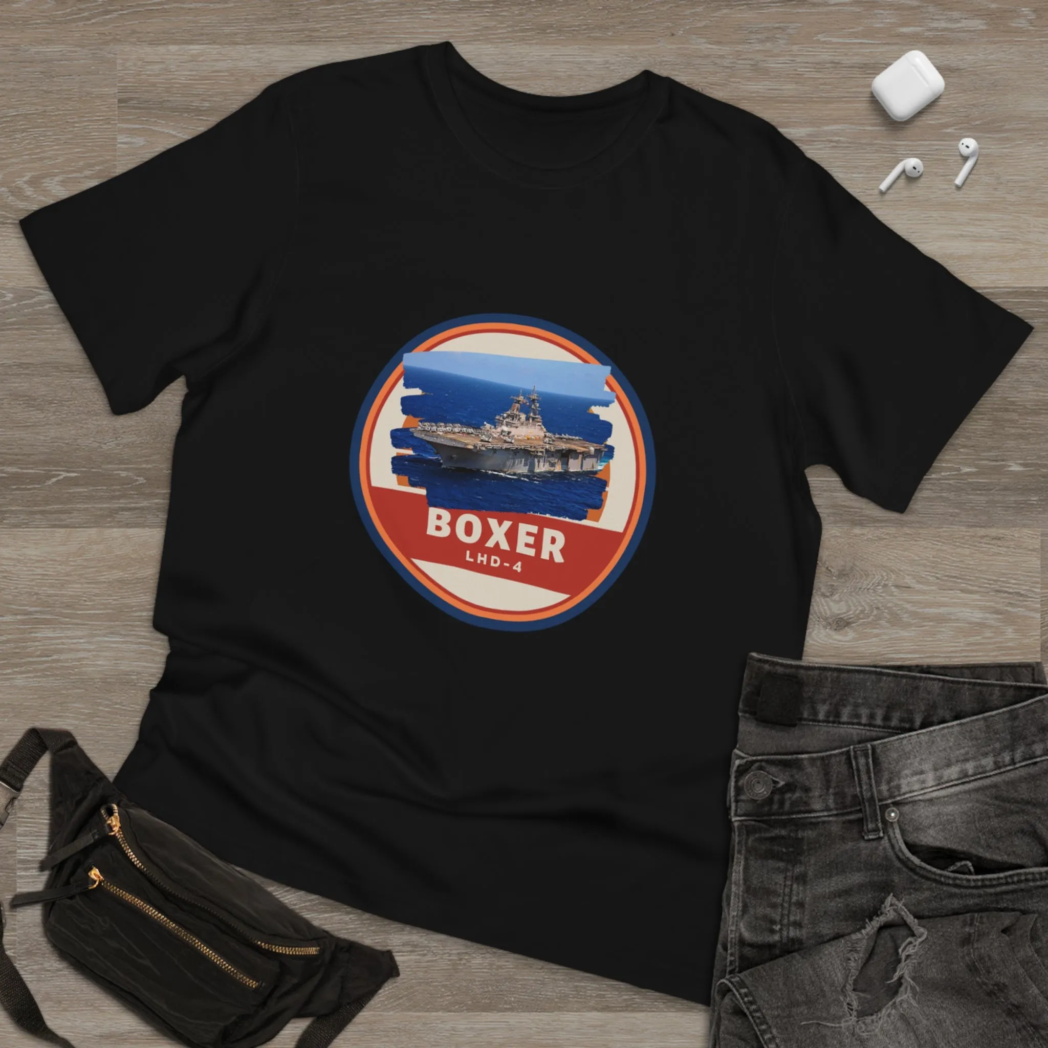 USS Boxer LHD-4 United States Ships POD Unisex Deluxe T-shirt