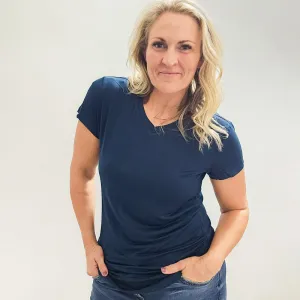 V-Neck Navy T-shirt