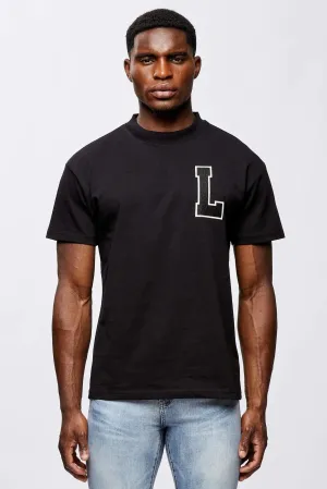 VARSITY L T-SHIRT - BLACK