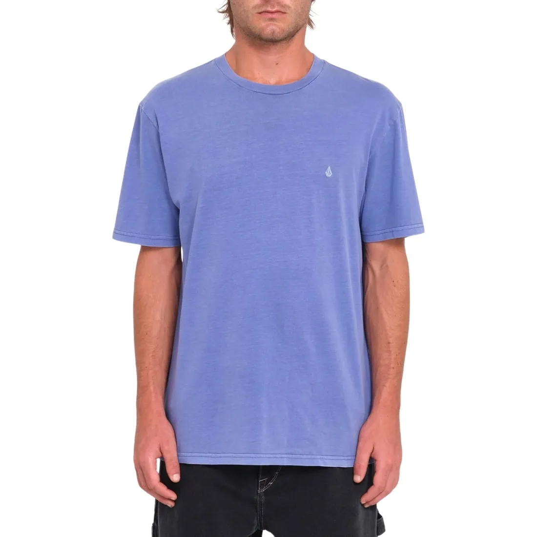 Volcom Solid Stone Embroidered T-Shirt - Ballpoint Blue