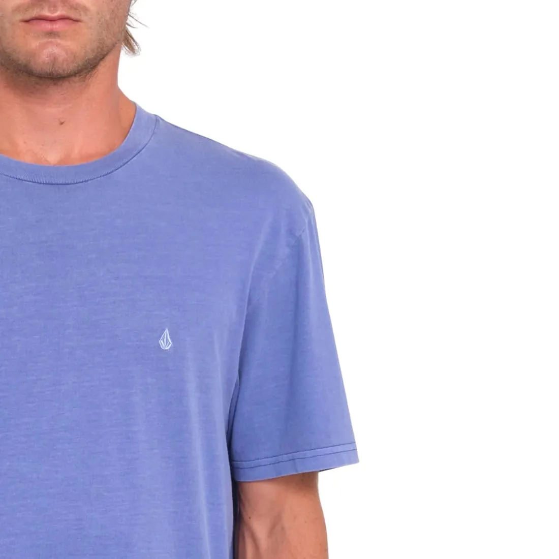 Volcom Solid Stone Embroidered T-Shirt - Ballpoint Blue