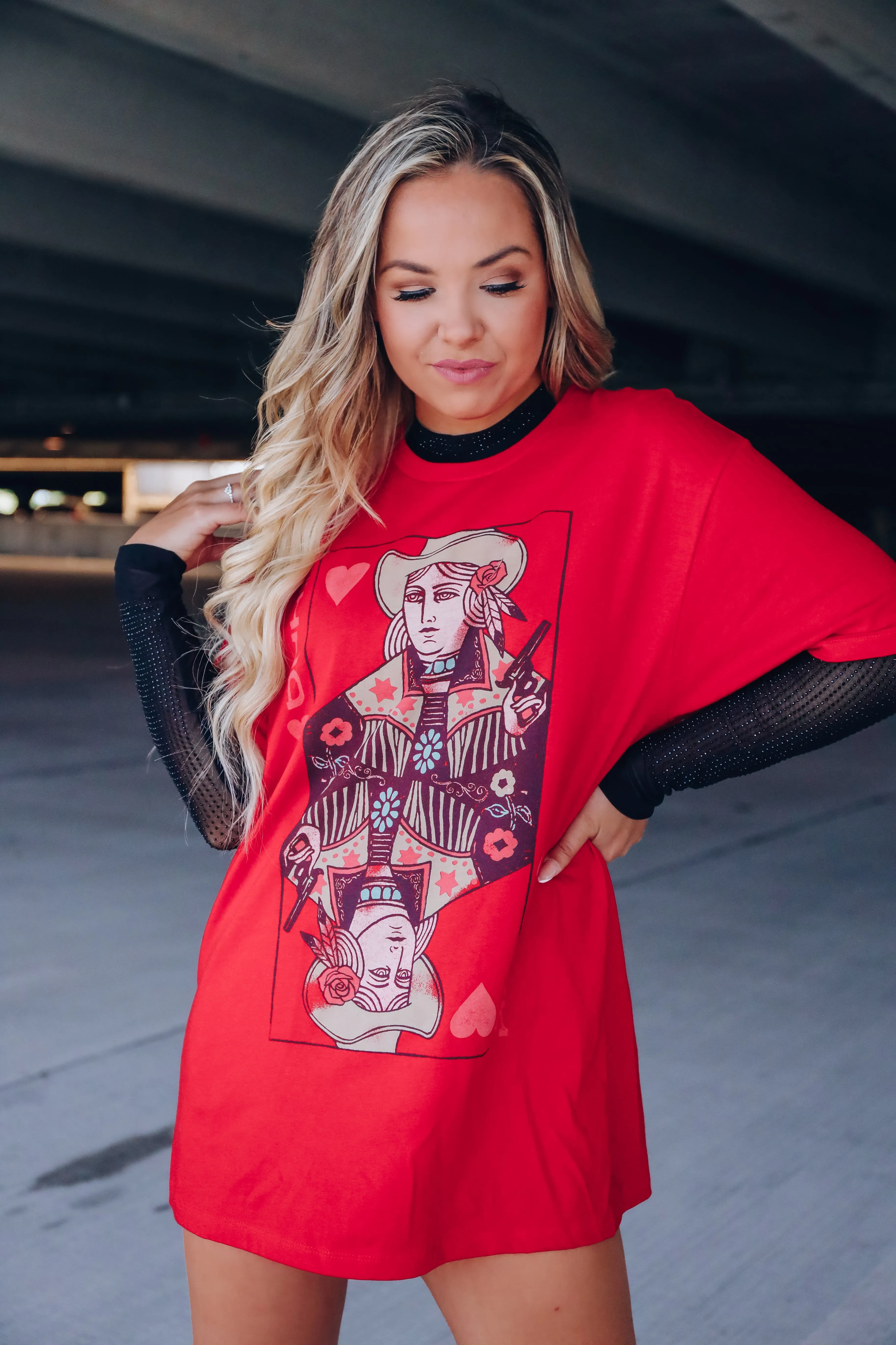 Wild Card Graphic Tee - Red