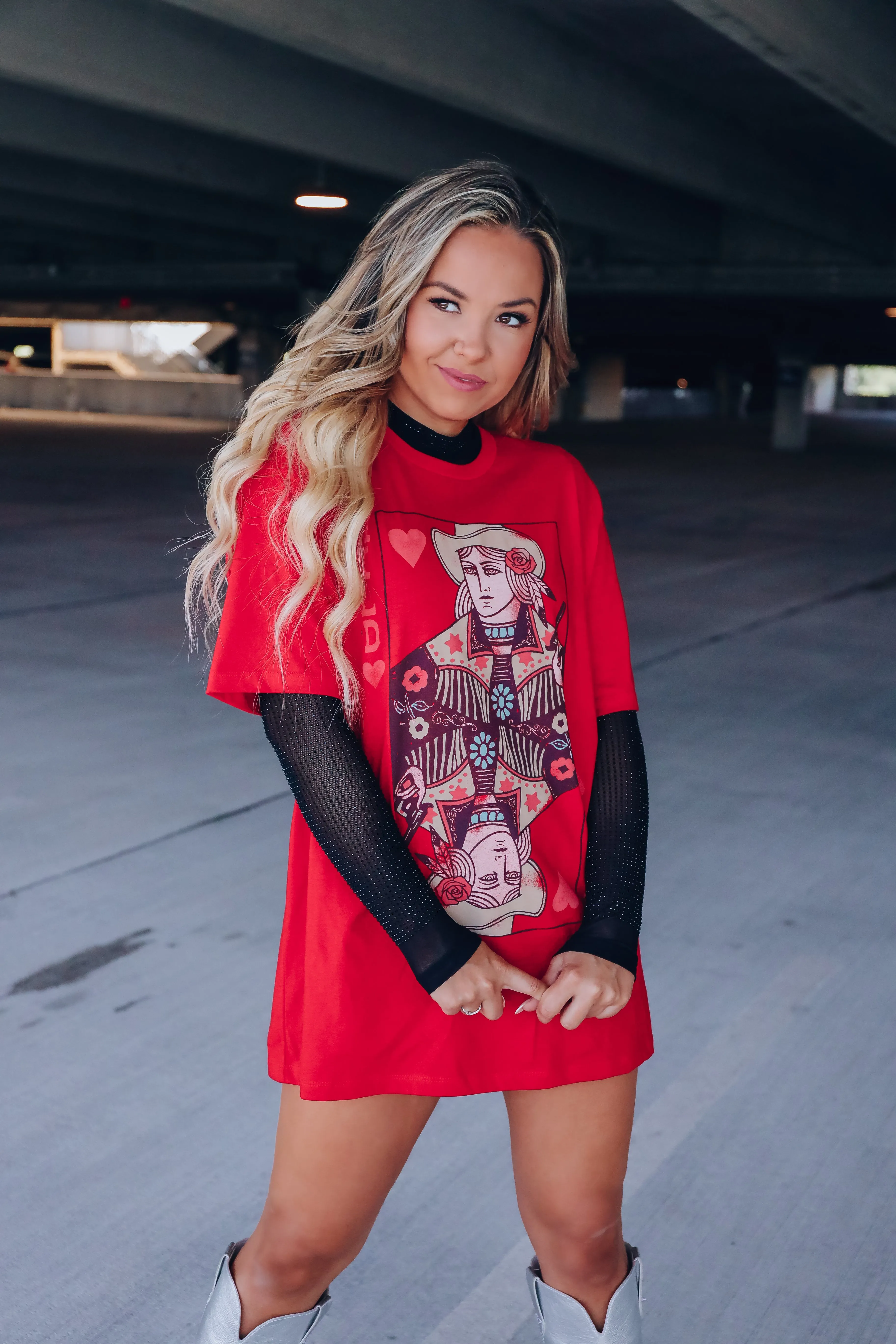 Wild Card Graphic Tee - Red